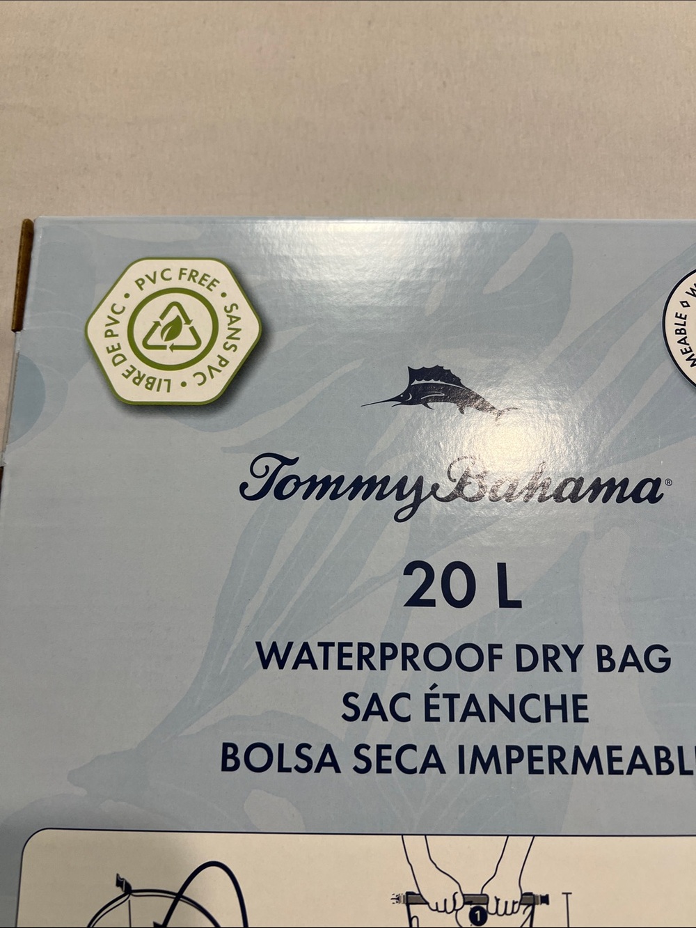 Tommy Bahama Navy Tropical Floral Waterproof Dry Bag - Picture 9 of 11